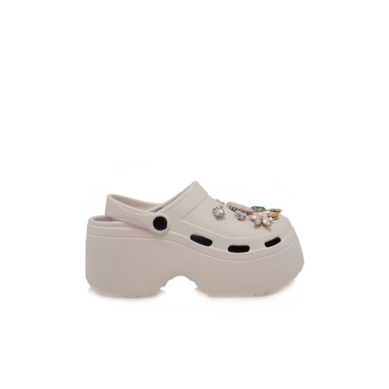 Ανατομική γυναικεία παντόφλα τύπου Crocs λευκό Ανατομική γυναικεία παντόφλα τύπου Crocs λευκό